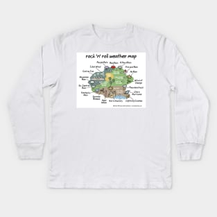 rock 'n' roll weather map Kids Long Sleeve T-Shirt